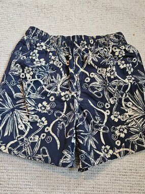 Patagonia Kids Boys Baggies Swim Trunks or Shorts Large L (12) 4" Blue Floral